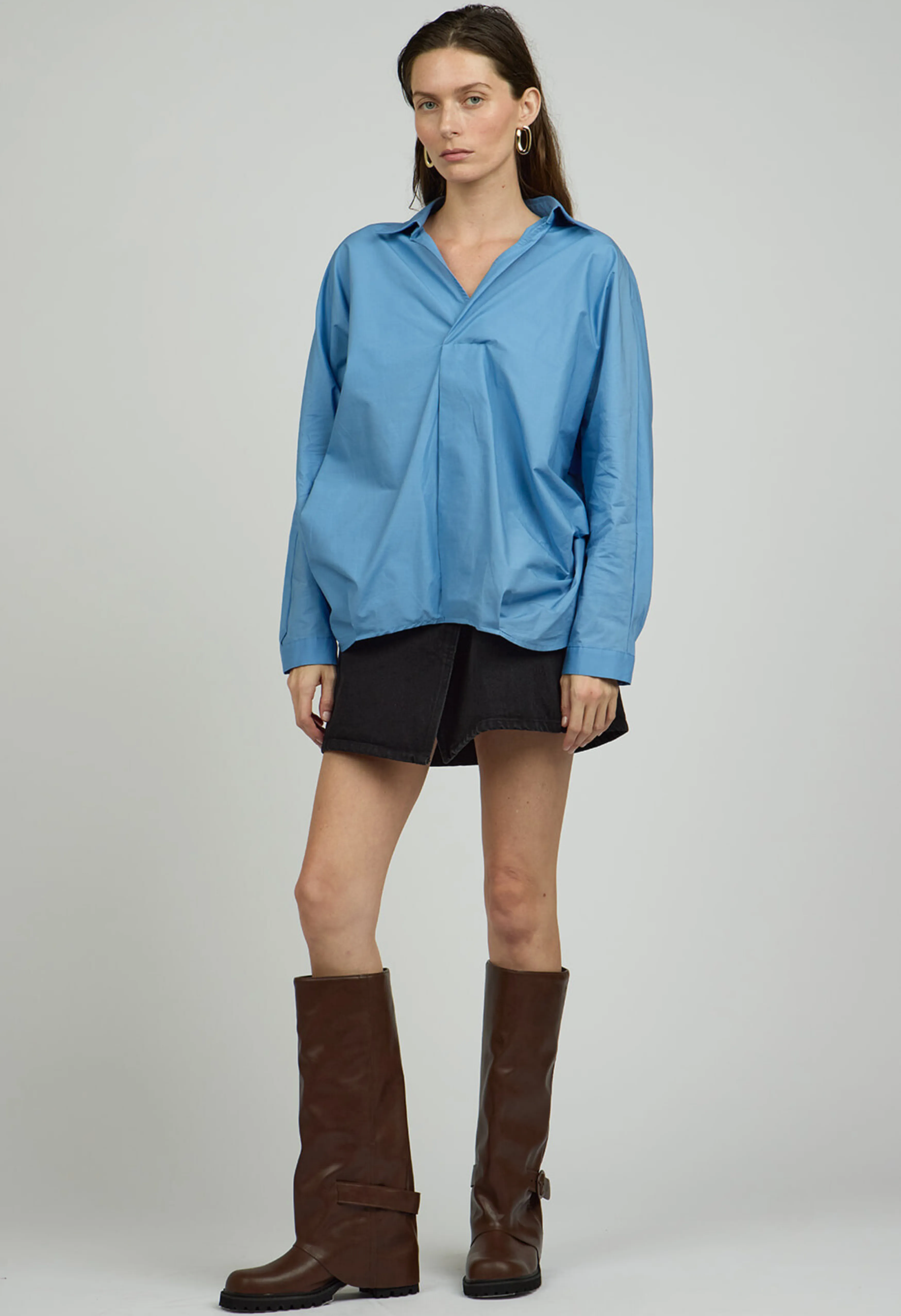 Eton Poplin Shirt in Blue