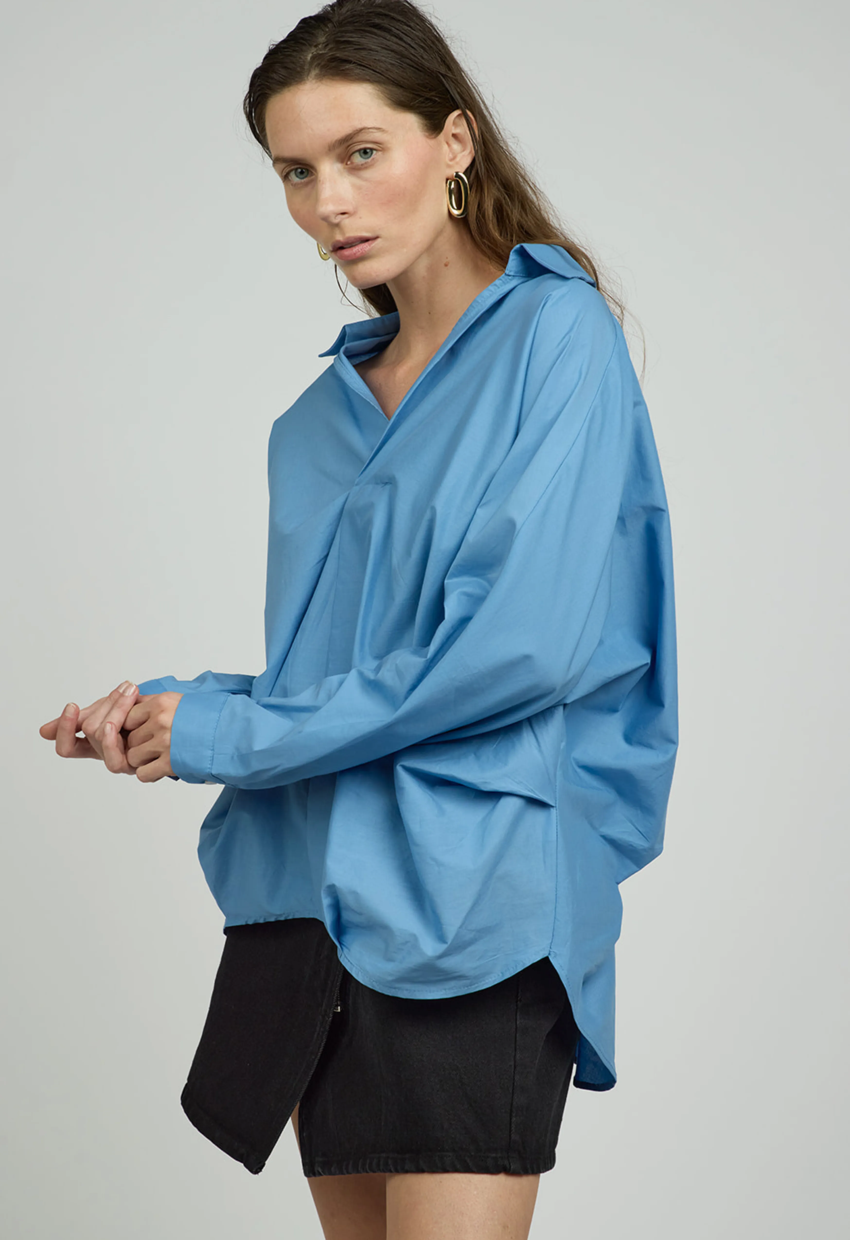 Eton Poplin Shirt in Blue