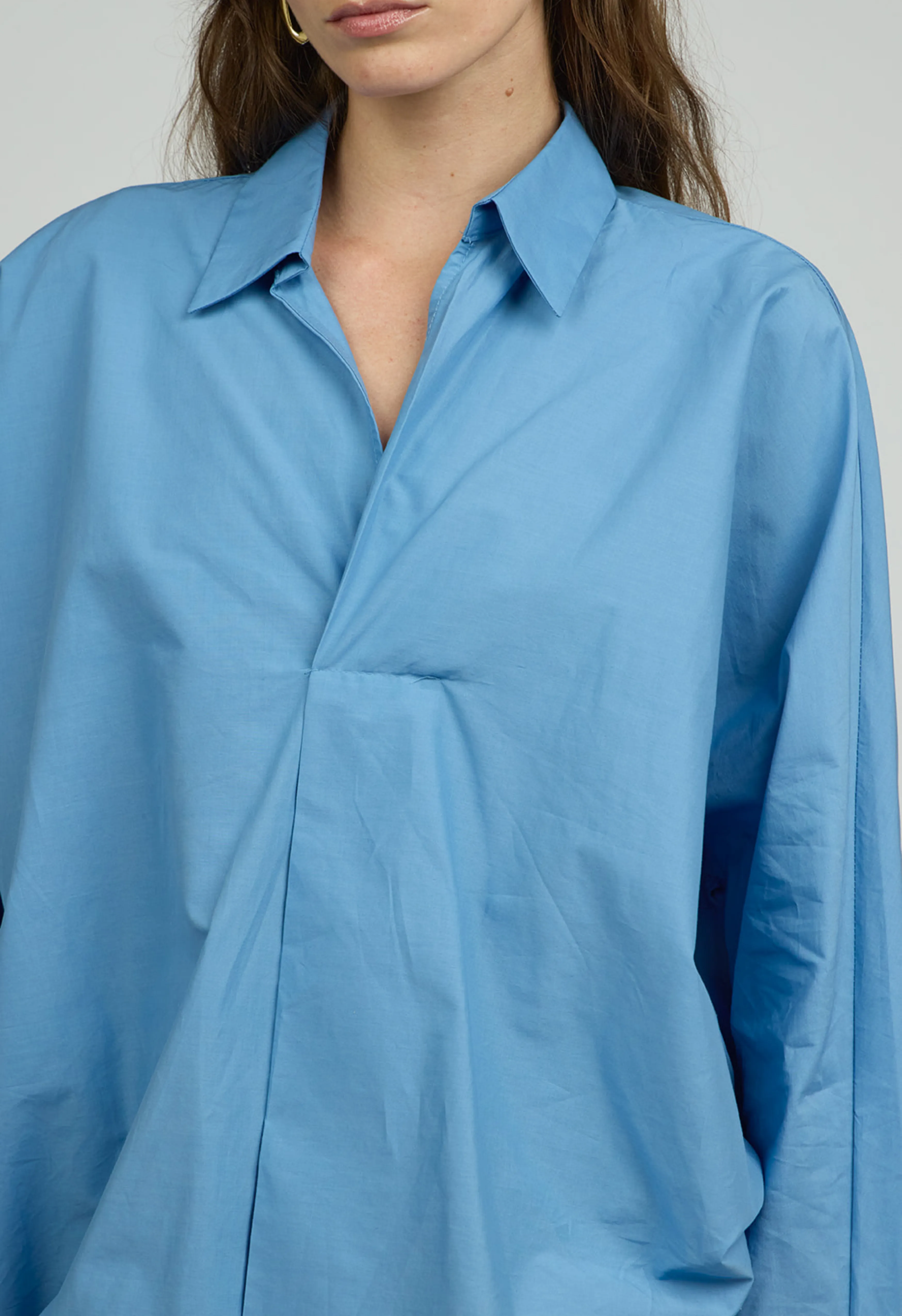 Eton Poplin Shirt in Blue