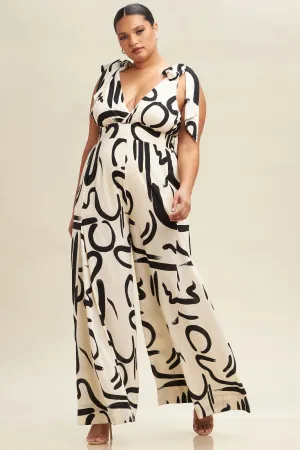 Fabulous Instinct Cream Print Jumpsuit