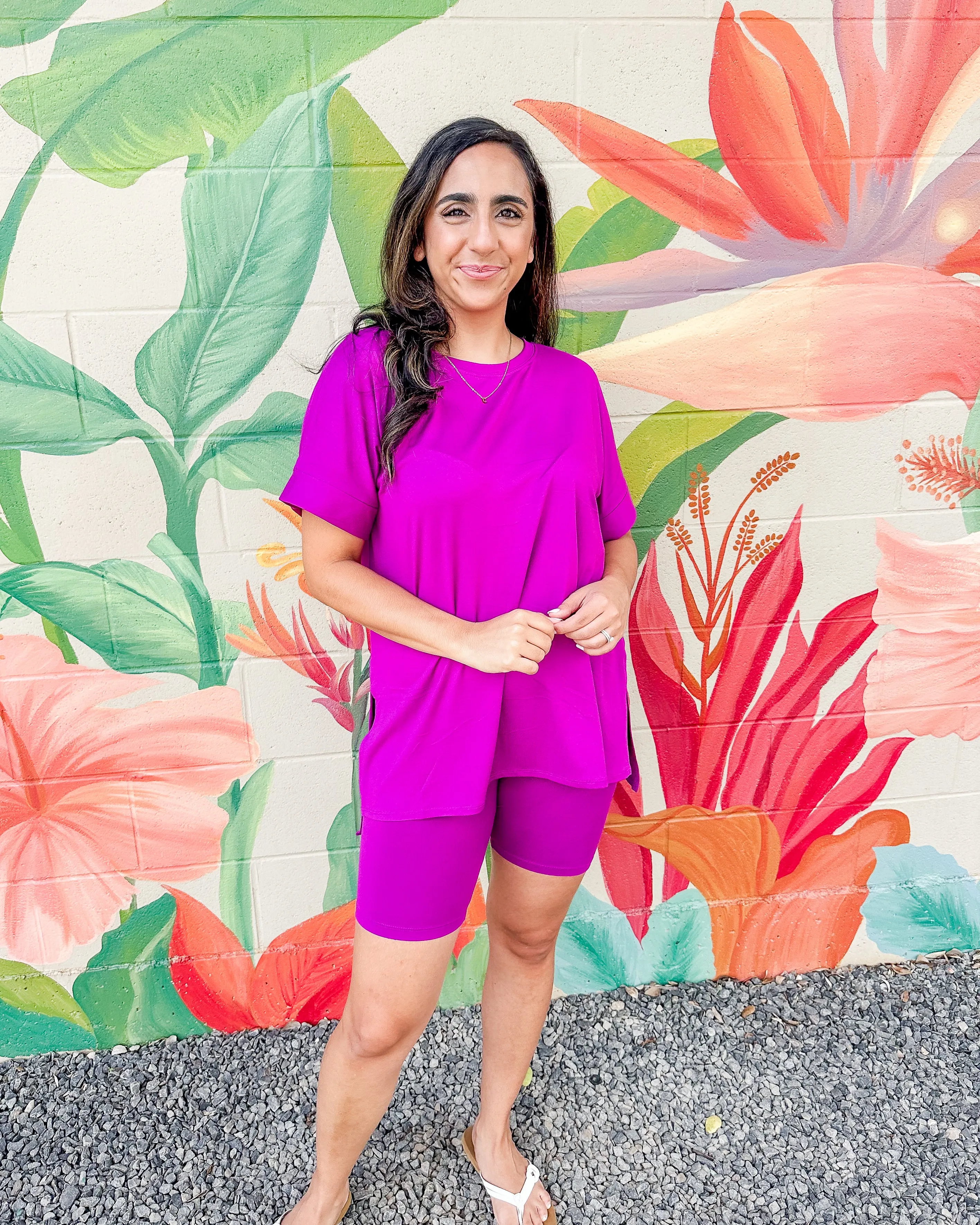 Faye Biker Shorts - Magenta (S)