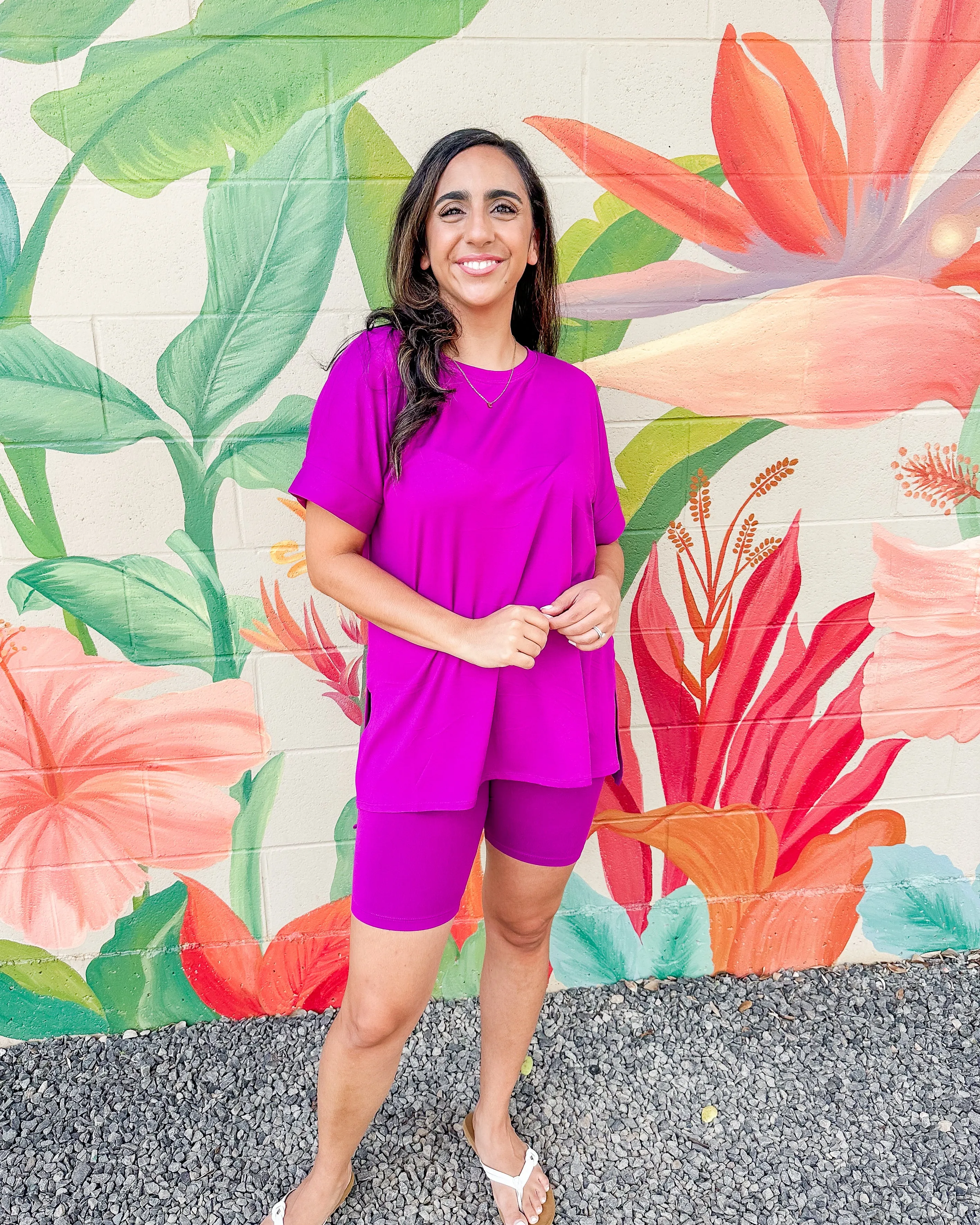 Faye Biker Shorts - Magenta (S)