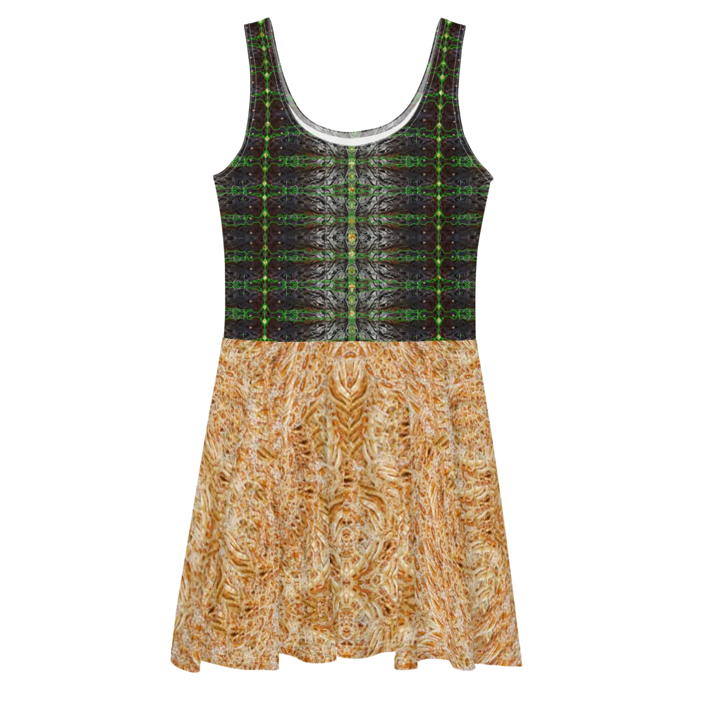 Fitted Skater Dress (Her/Muliebris)(Rind#5 Tree Link Ouroboros Smith Fabric) RJSTHW2021 RJS