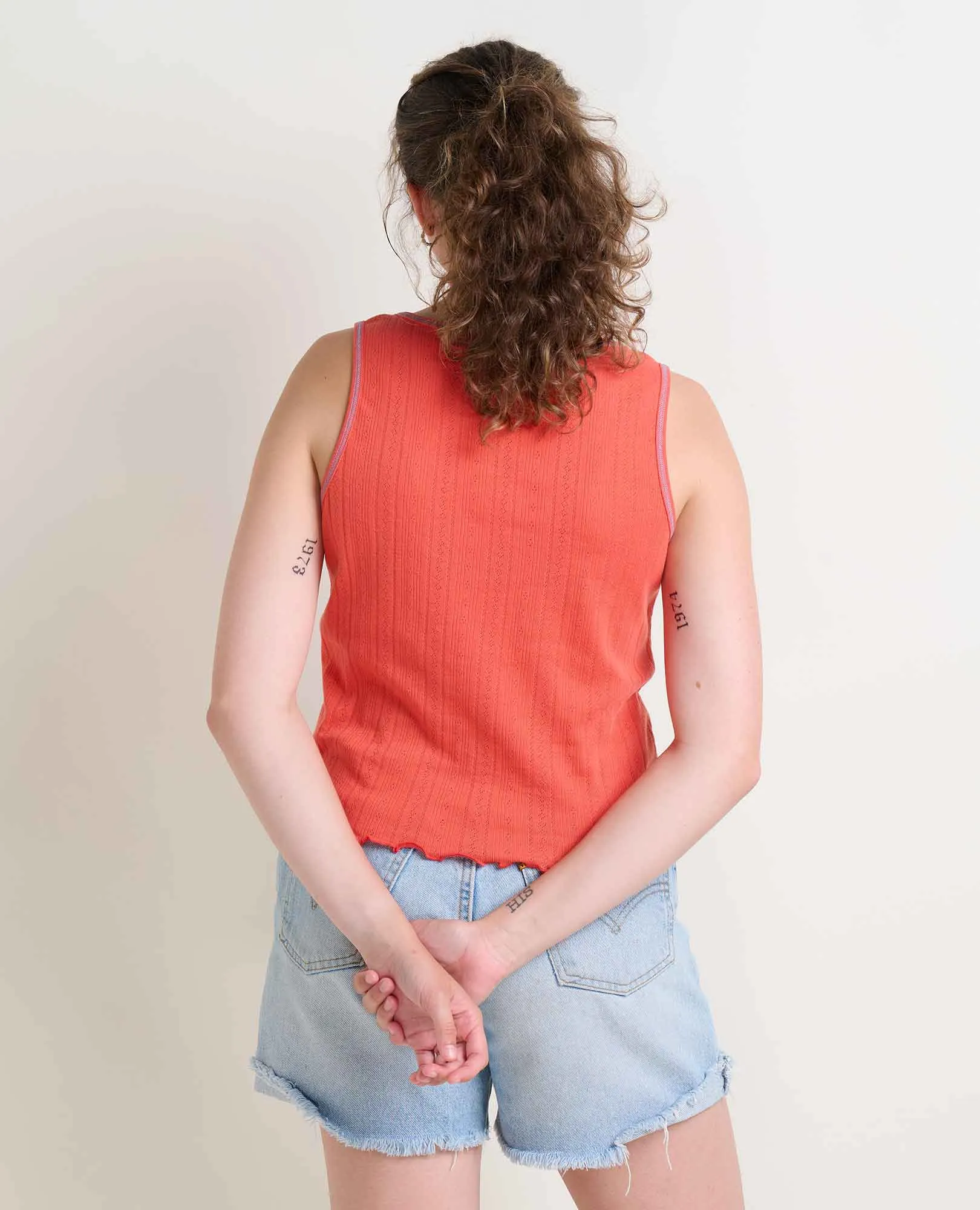 Foothill Pointelle Button Tank - T1112503