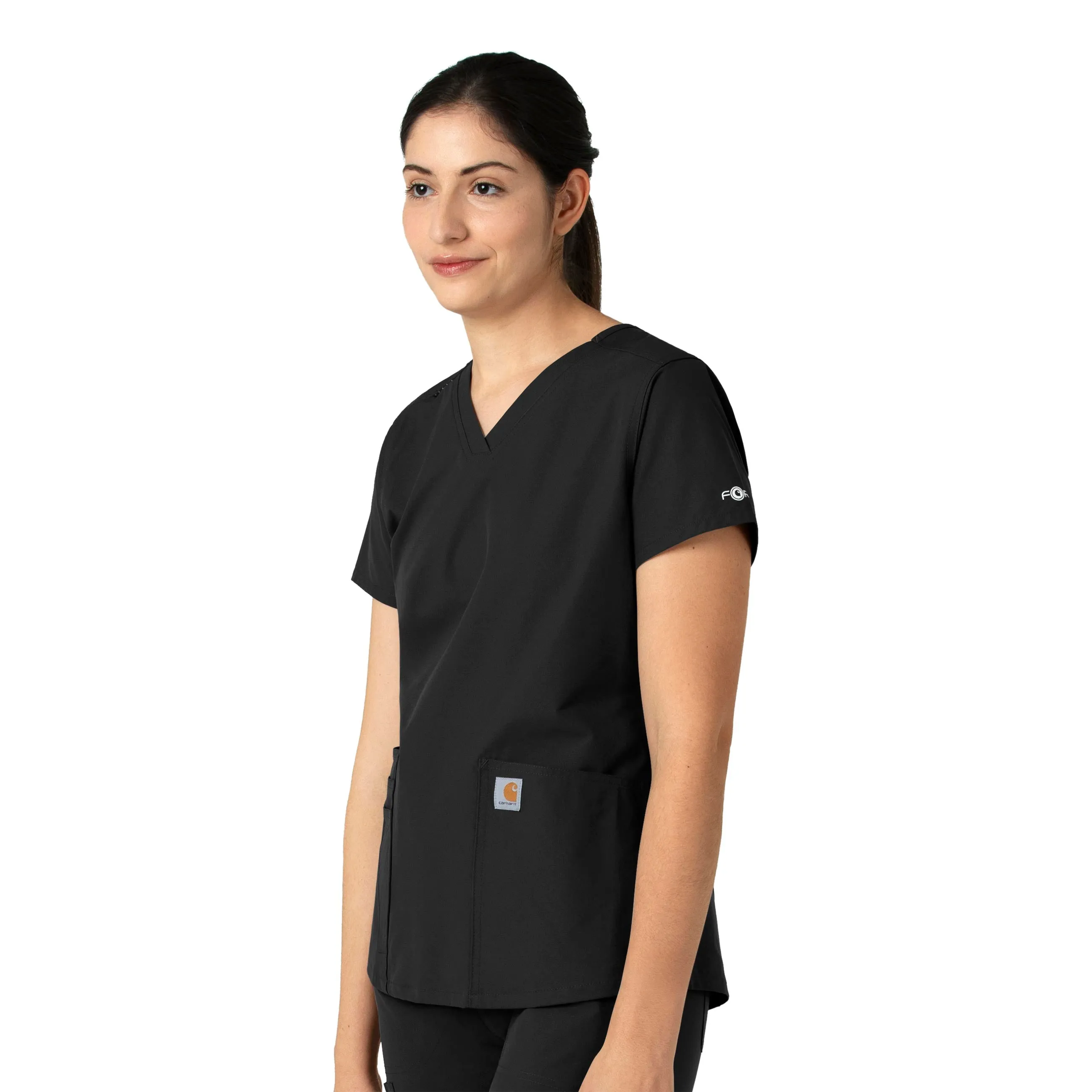 Force Essentials C12113 V-Neck Scrub Top Black