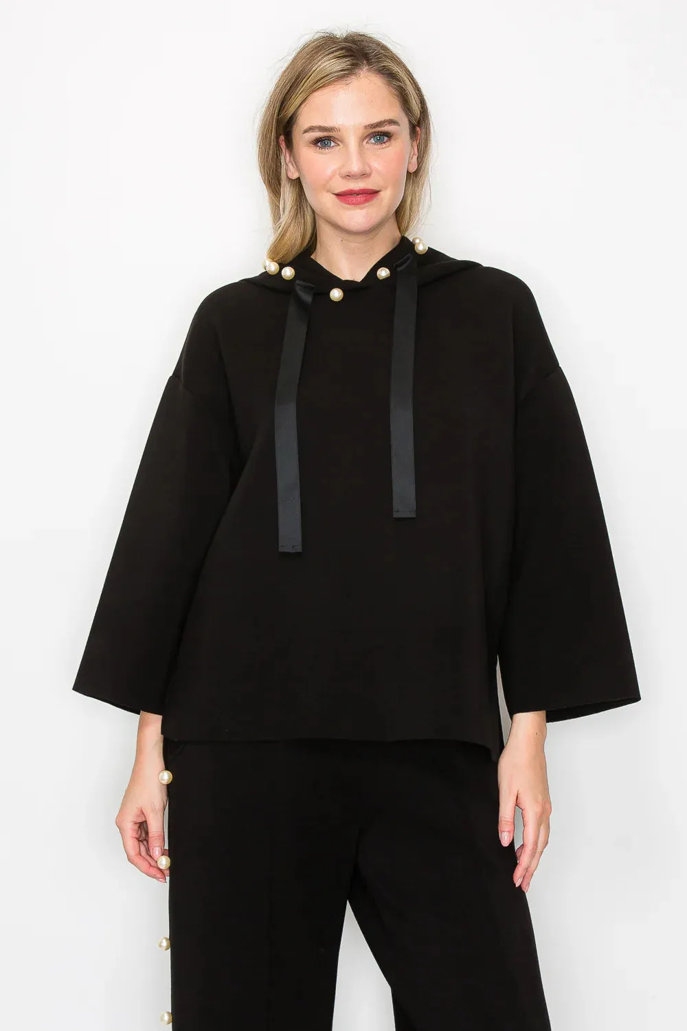 Francine Pearl Hoodie-Black