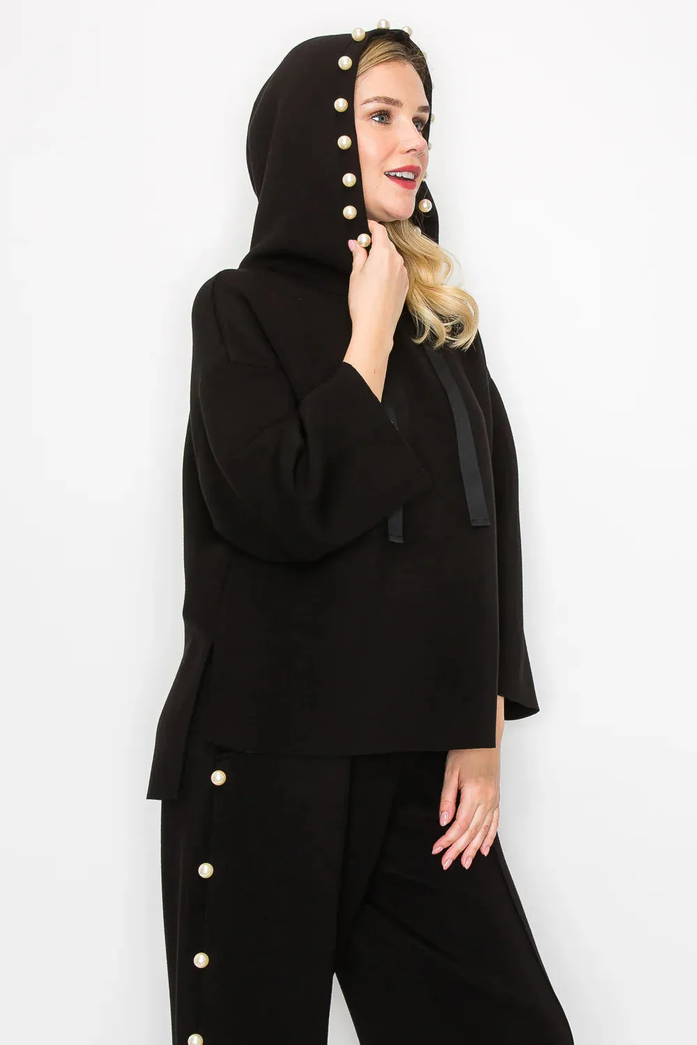 Francine Pearl Hoodie-Black