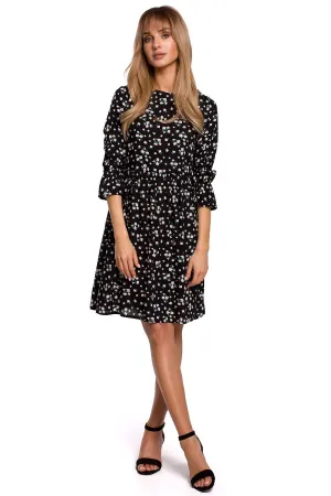 Frilled Sleeve Fitted Dress