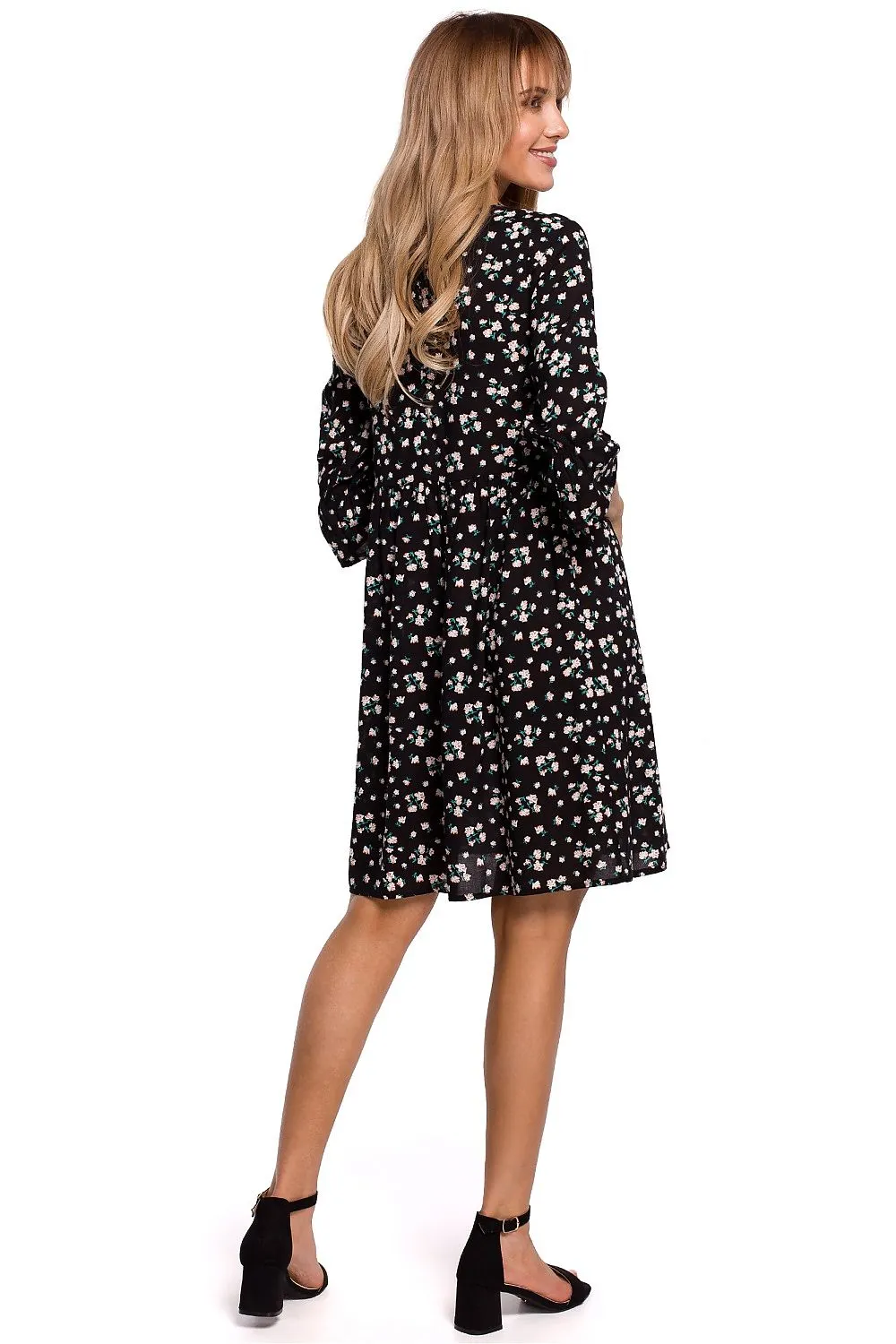Frilled Sleeve Fitted Dress