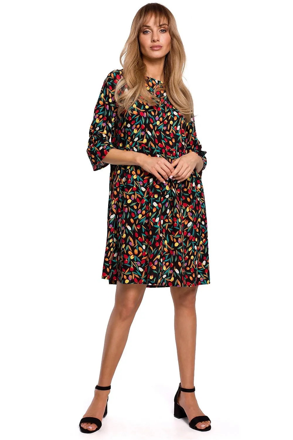 Frilled Sleeve Fitted Dress