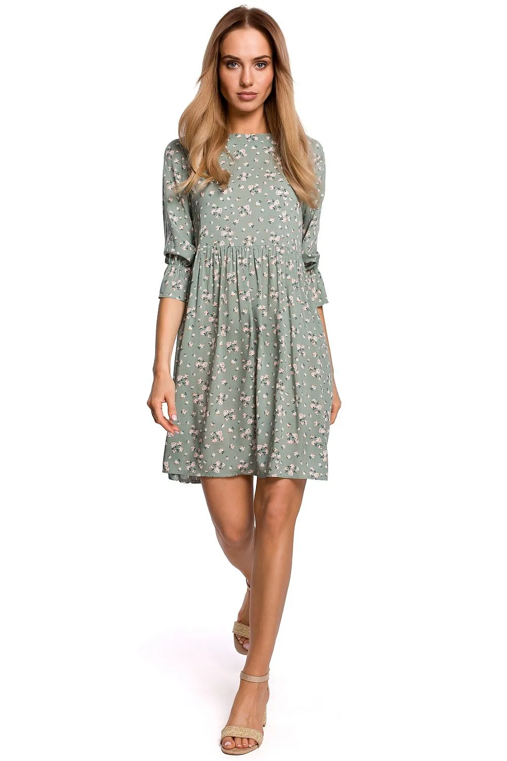 Frilled Sleeve Fitted Dress