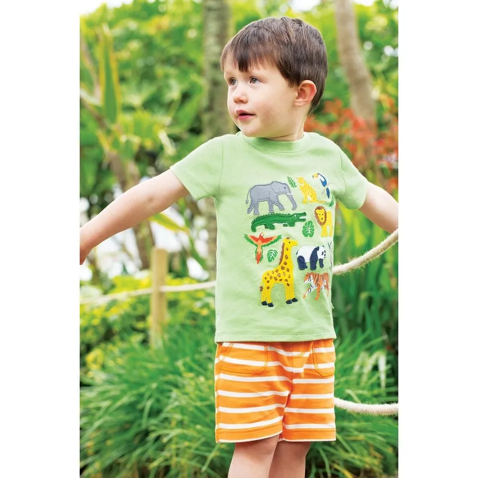 Frugi Little Ellis Shorts Pj1b6 Tangerine