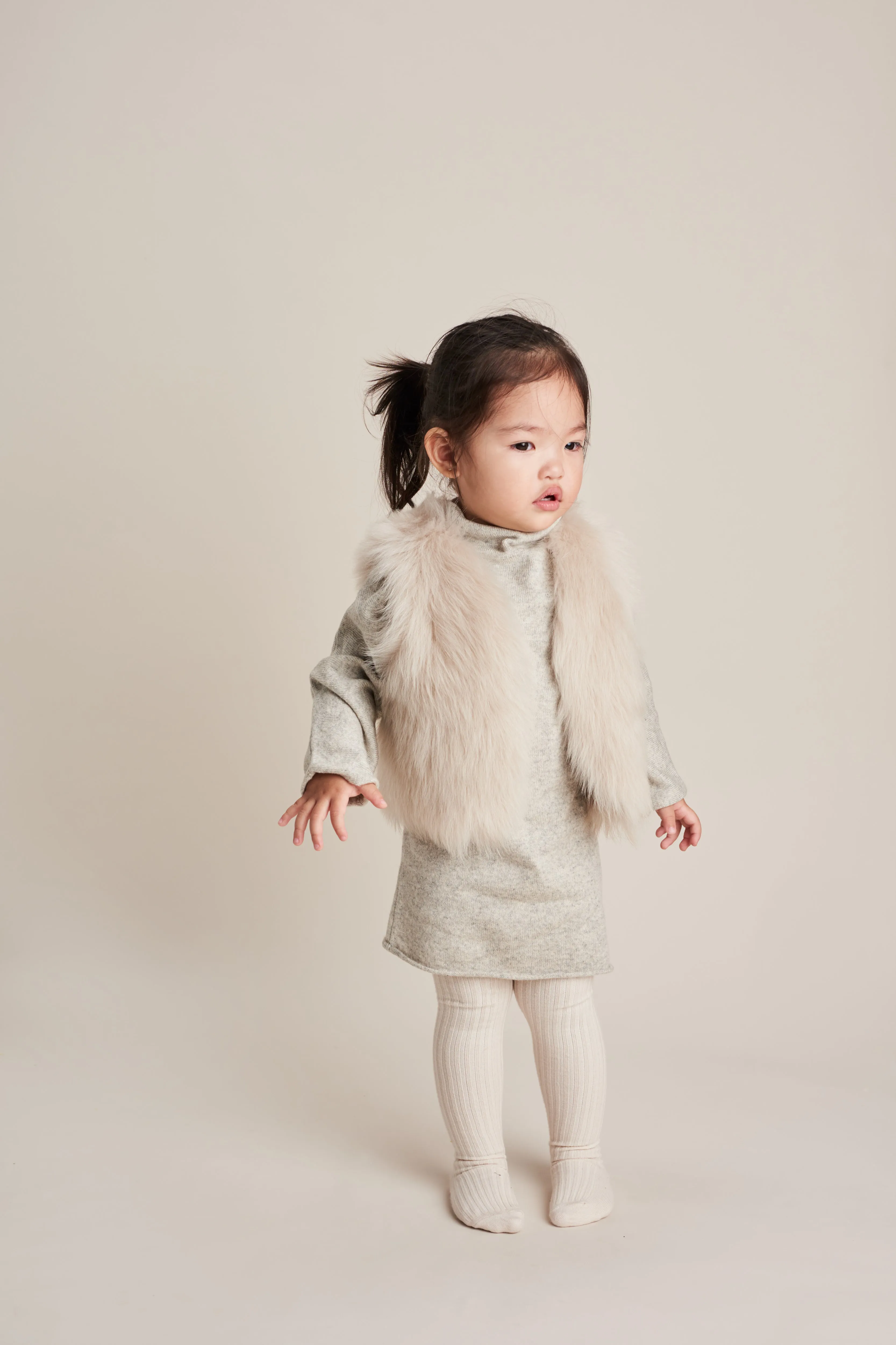 Funnel Dress - Silver Grey Marl