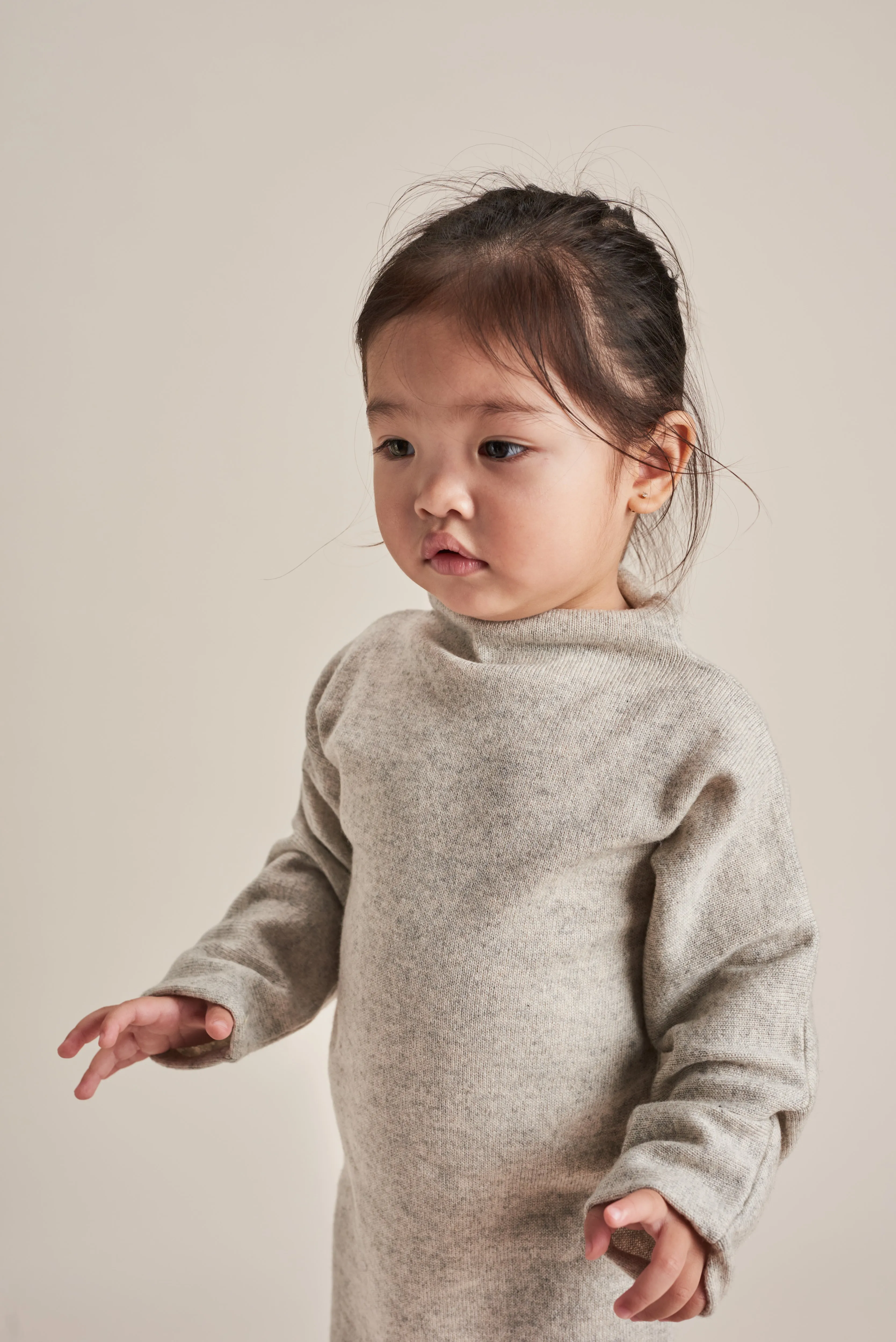 Funnel Dress - Silver Grey Marl
