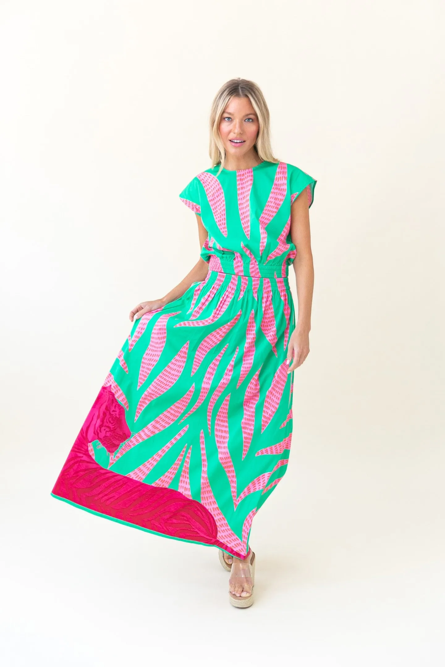 Gardenia Skirt in Malachite Tigress