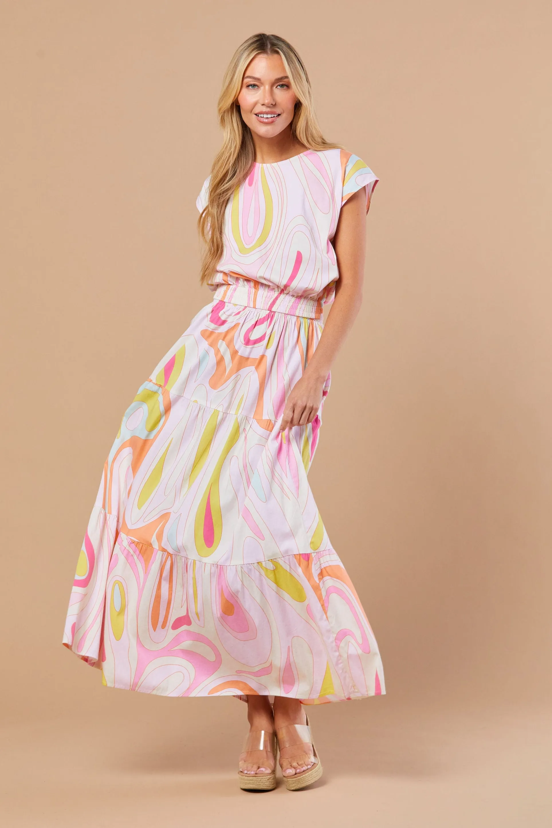 Gardenia Skirt in Peony Wave