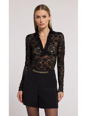 Generation Love Dominique Lace Top in Black