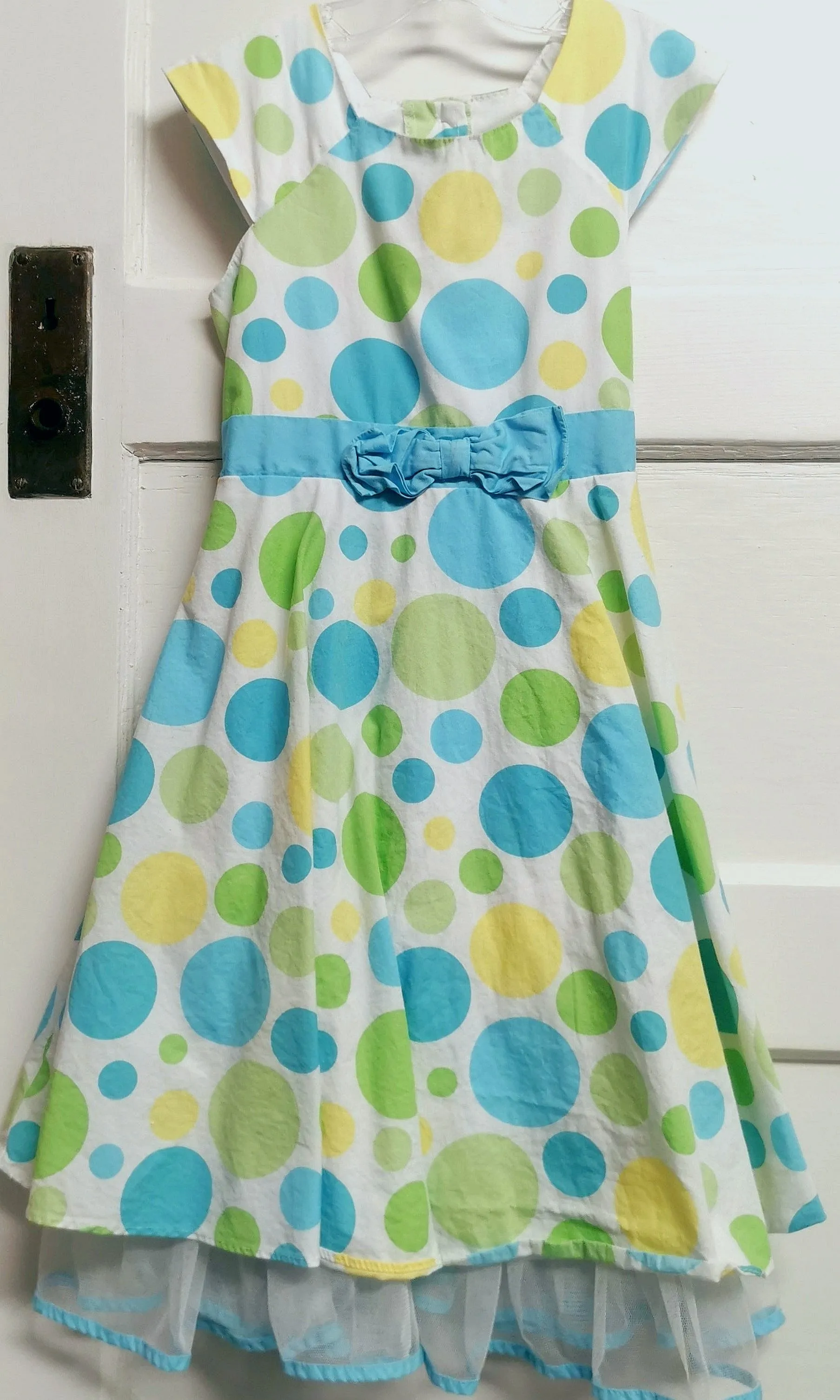 GIRL SIZE 7 YEARS - JONA MICHELLE, Polkadot Dress VGUC B38