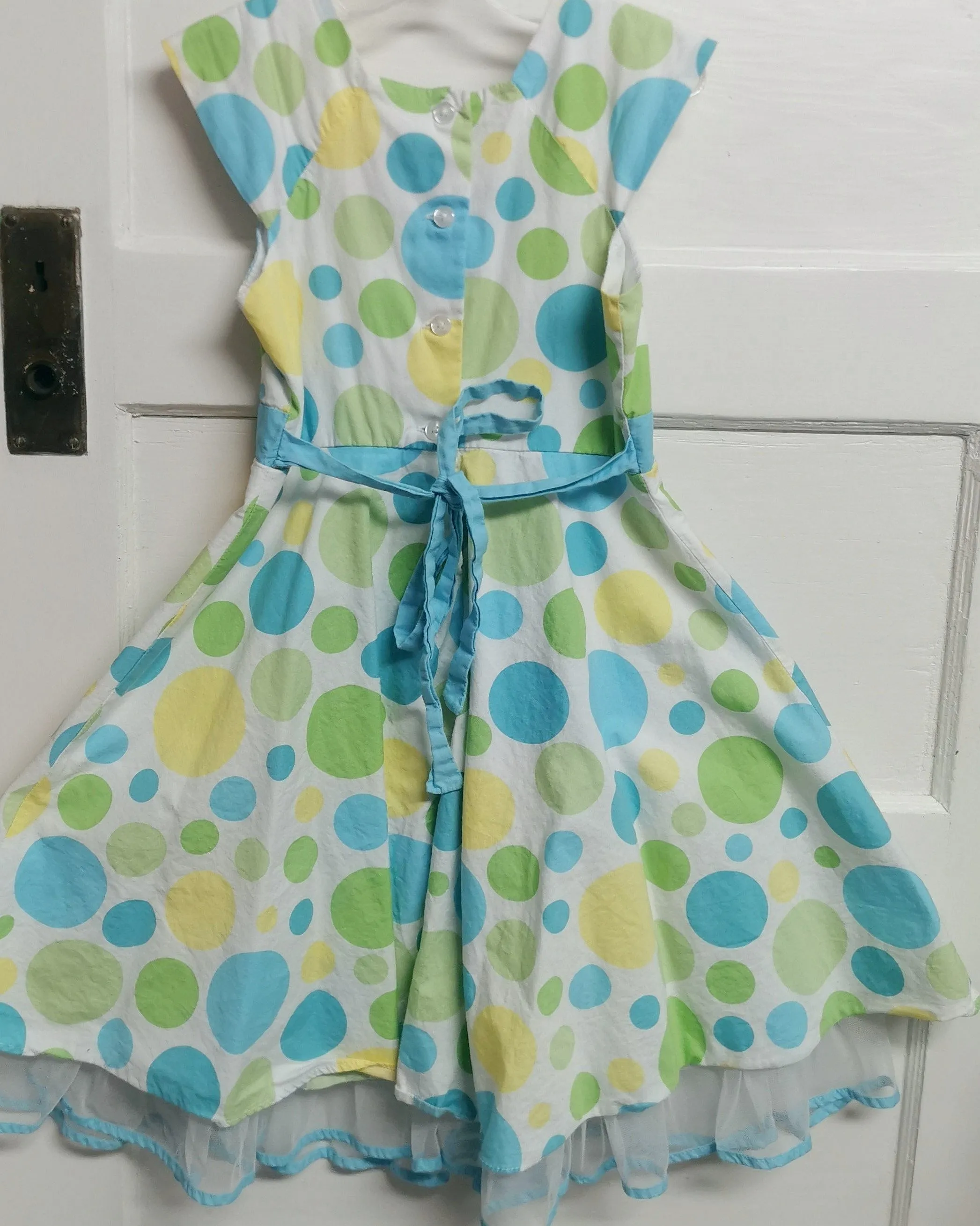 GIRL SIZE 7 YEARS - JONA MICHELLE, Polkadot Dress VGUC B38