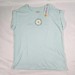 Girls' Cat & Jack XL Mint Short Sleeve Crop Graphic T-Shirt