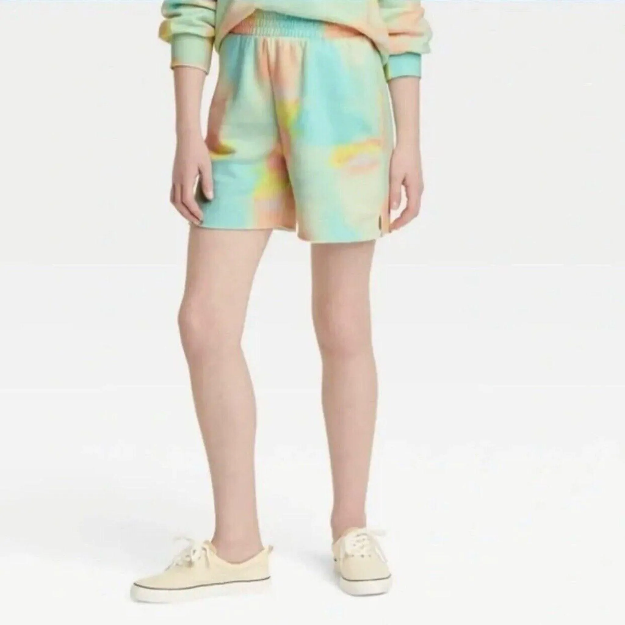 Girls' Extra Small Tie-Dye Fleece Shorts