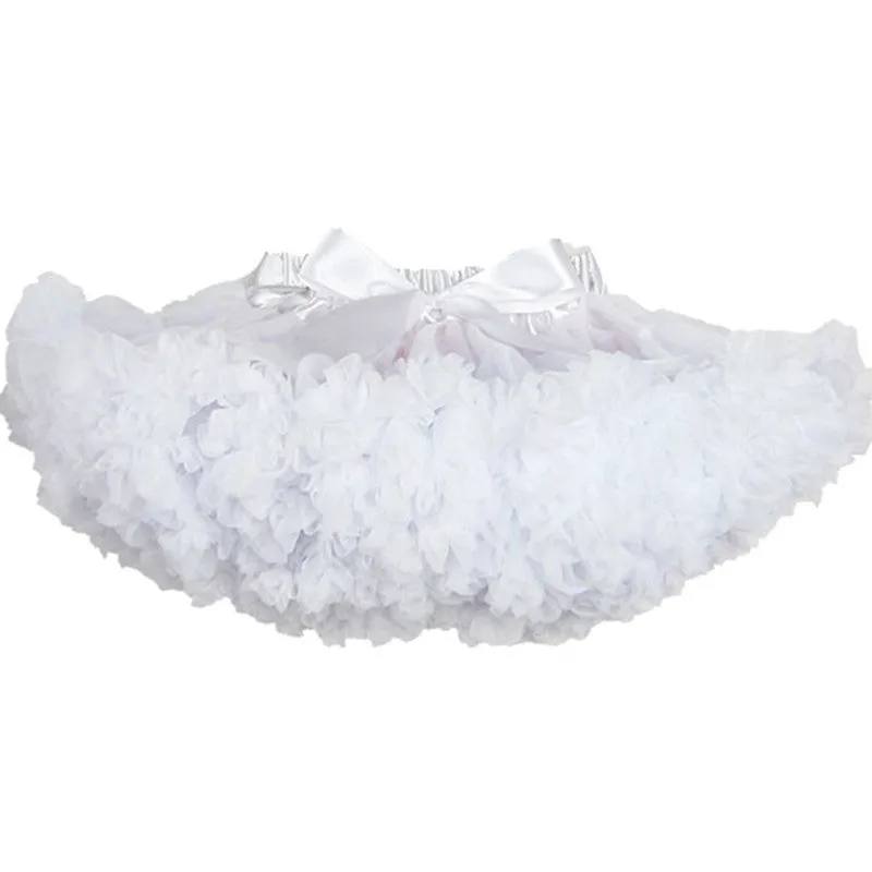 Girls Fluffy 2-18 Years Chiffon Pettiskirt Solid Colors tutu skirts girl Dance Skirt Christmas Tulle Petticoat