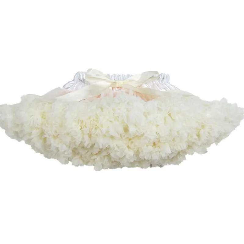 Girls Fluffy 2-18 Years Chiffon Pettiskirt Solid Colors tutu skirts girl Dance Skirt Christmas Tulle Petticoat
