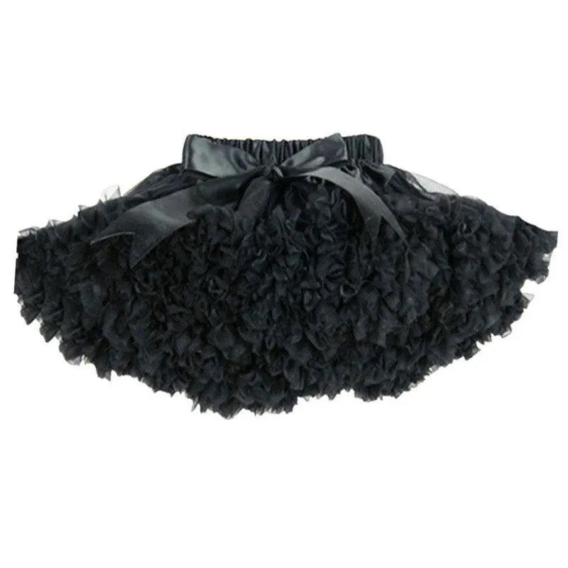 Girls Fluffy 2-18 Years Chiffon Pettiskirt Solid Colors tutu skirts girl Dance Skirt Christmas Tulle Petticoat