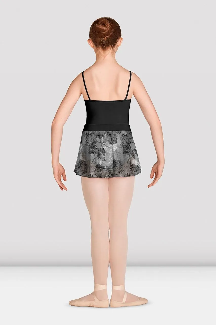 Girls Jasmine Print Mesh Skirt