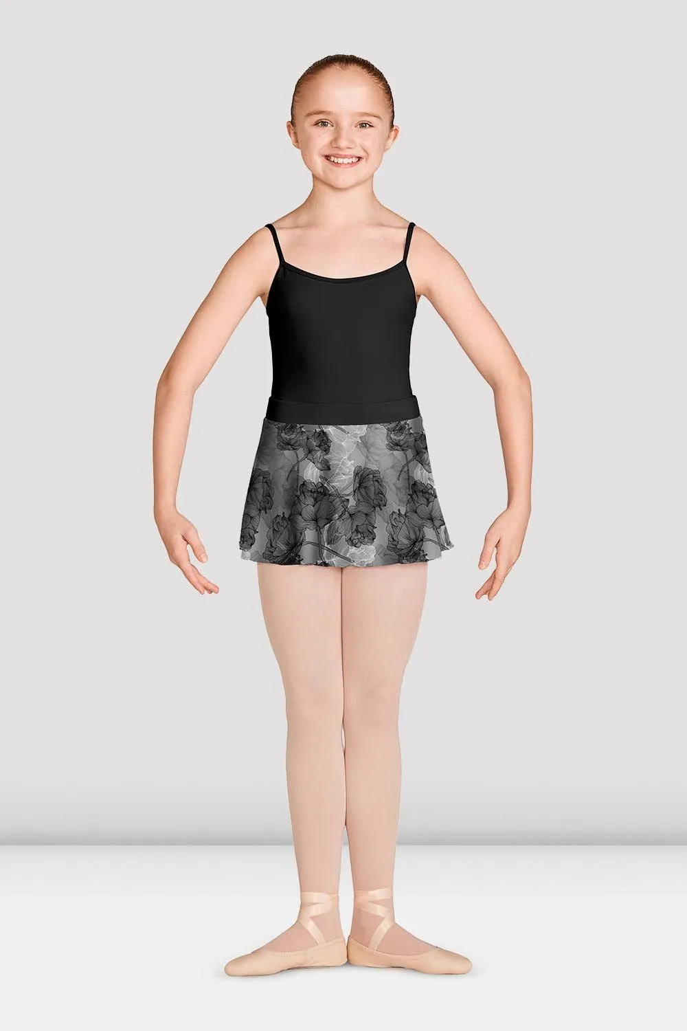 Girls Jasmine Print Mesh Skirt