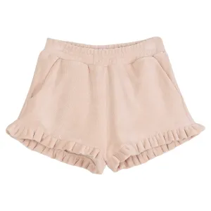 Girls Nude Terrycloth Shorts