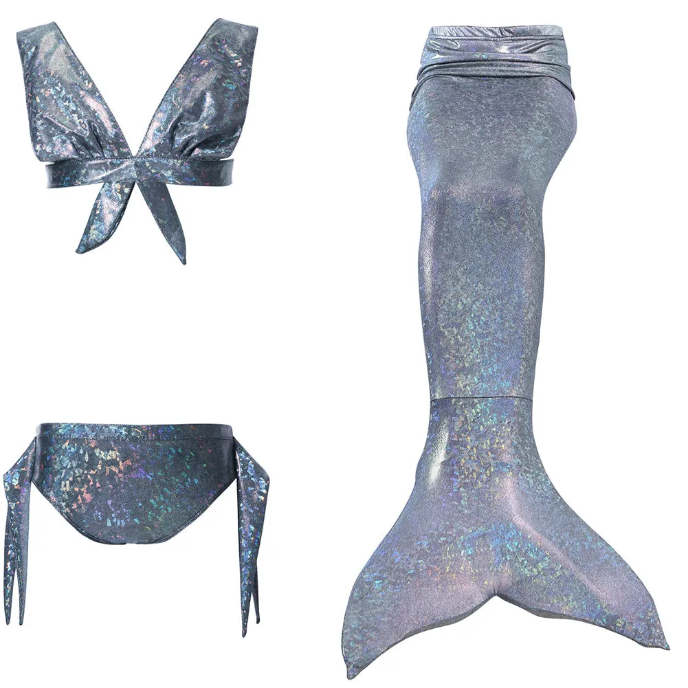 Girls Princess Bikini Swimsuit 3 with Shell-shaped Top