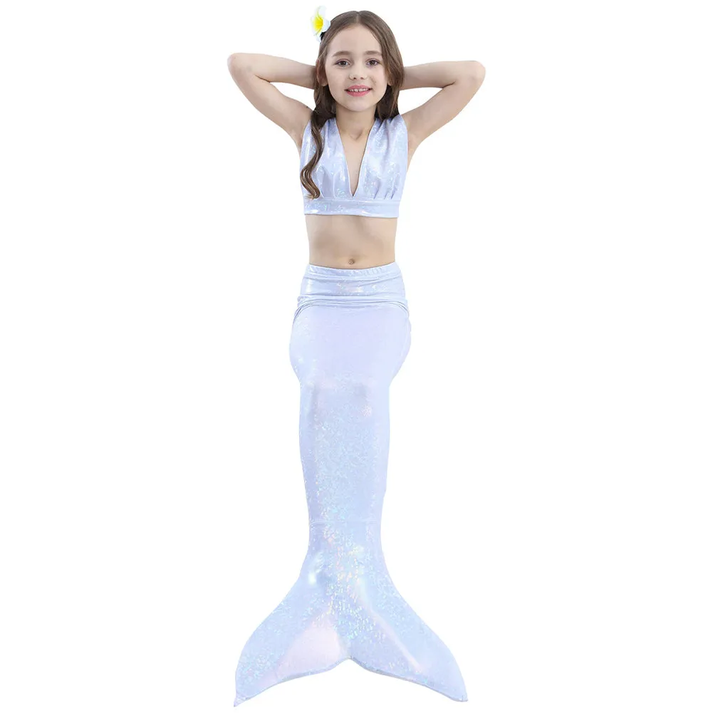 Girls Princess Bikini Swimsuit 3 with Shell-shaped Top