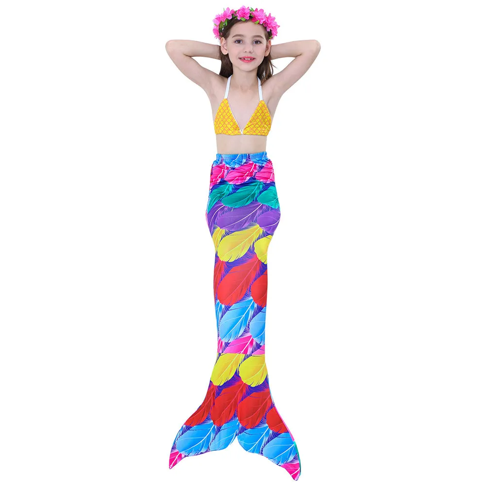 Girls Princess Bikini Swimsuit 4 with Shell-shaped Top