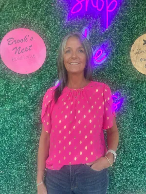 Goldie Polka Dot Top