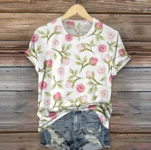 Goya - White T-Shirt With Floral Print