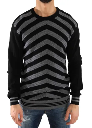 Gray Black Wool Pullover Sweater