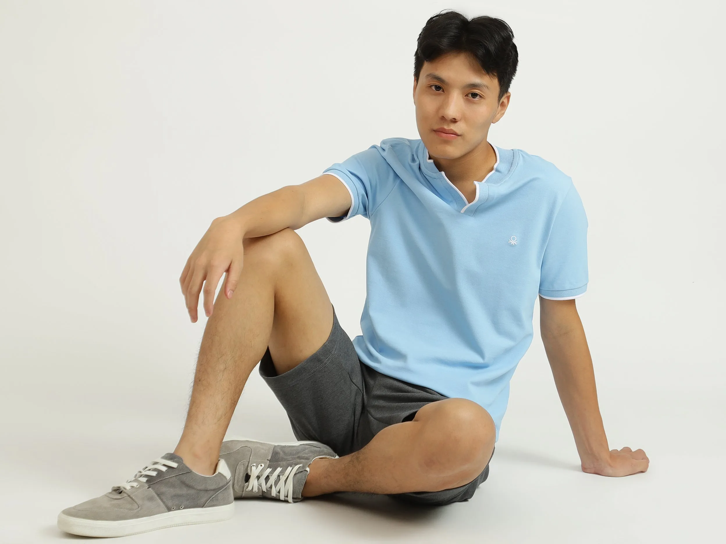 Grey Knit Shorts