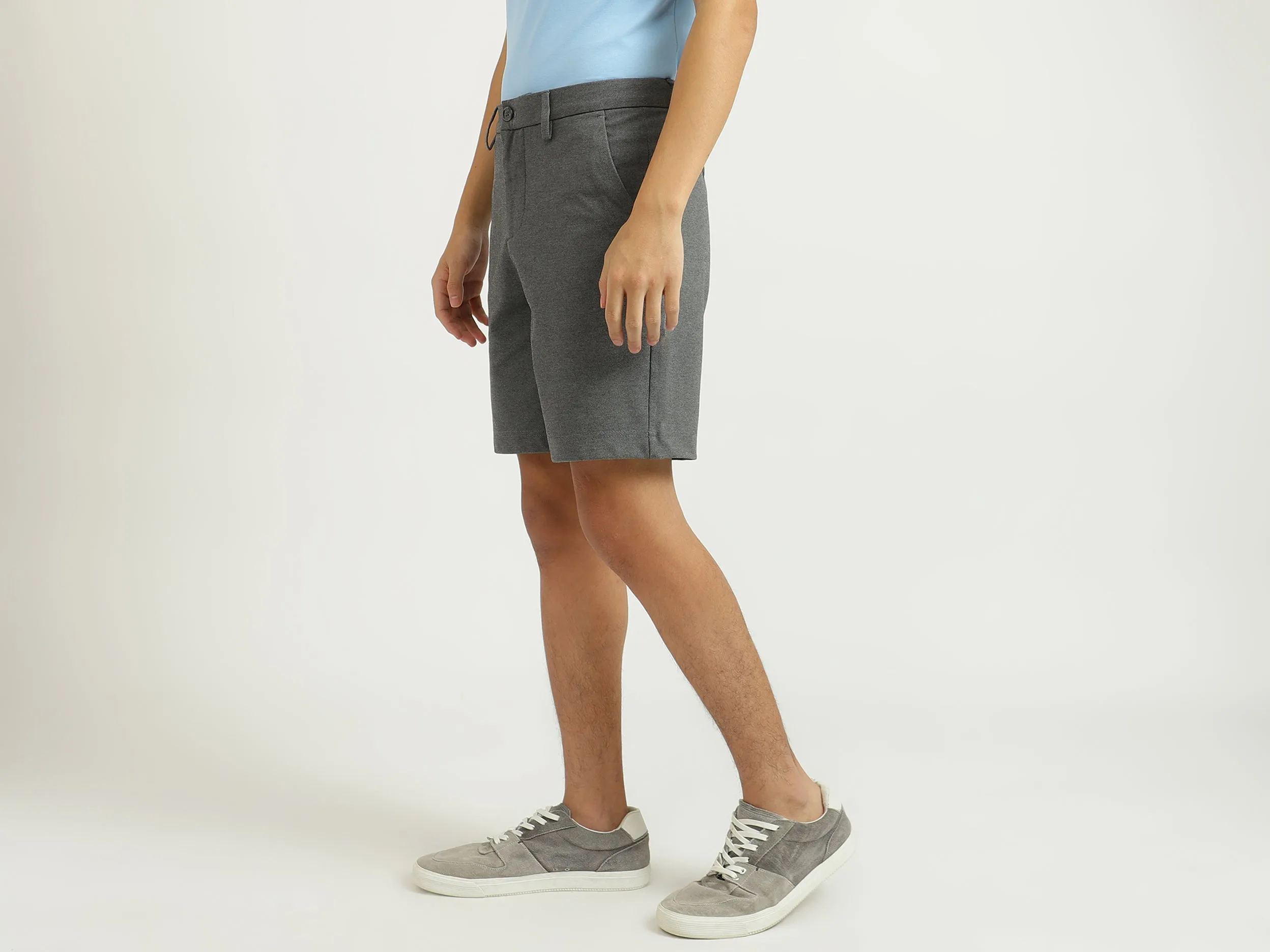 Grey Knit Shorts