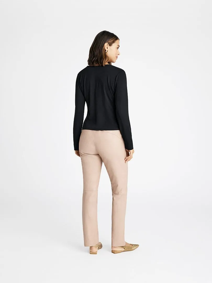Gustav Jina Long Sleeve Black Top