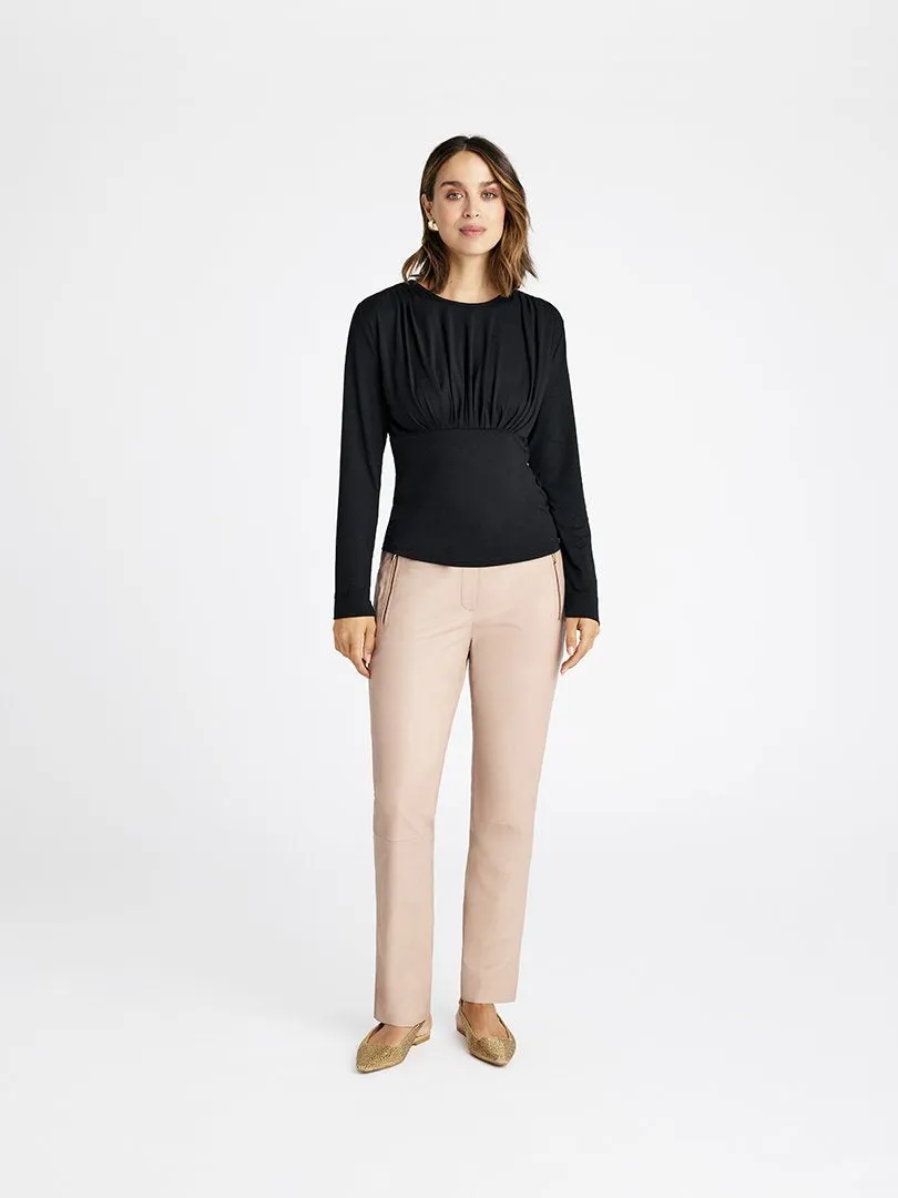 Gustav Jina Long Sleeve Black Top