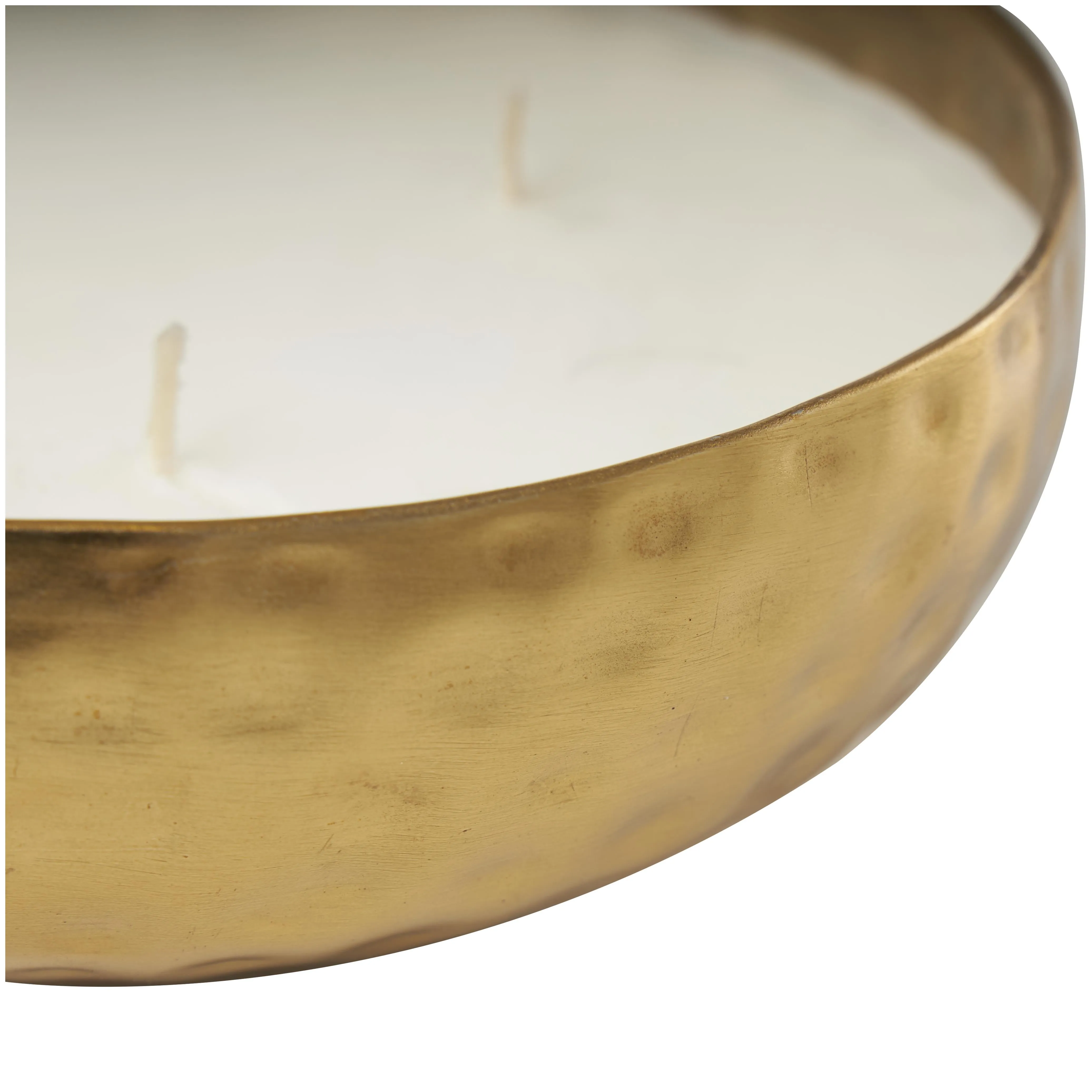 HAMMERED GOLD 3 WICK CANDLE -  MEDITERRANEAN FIG