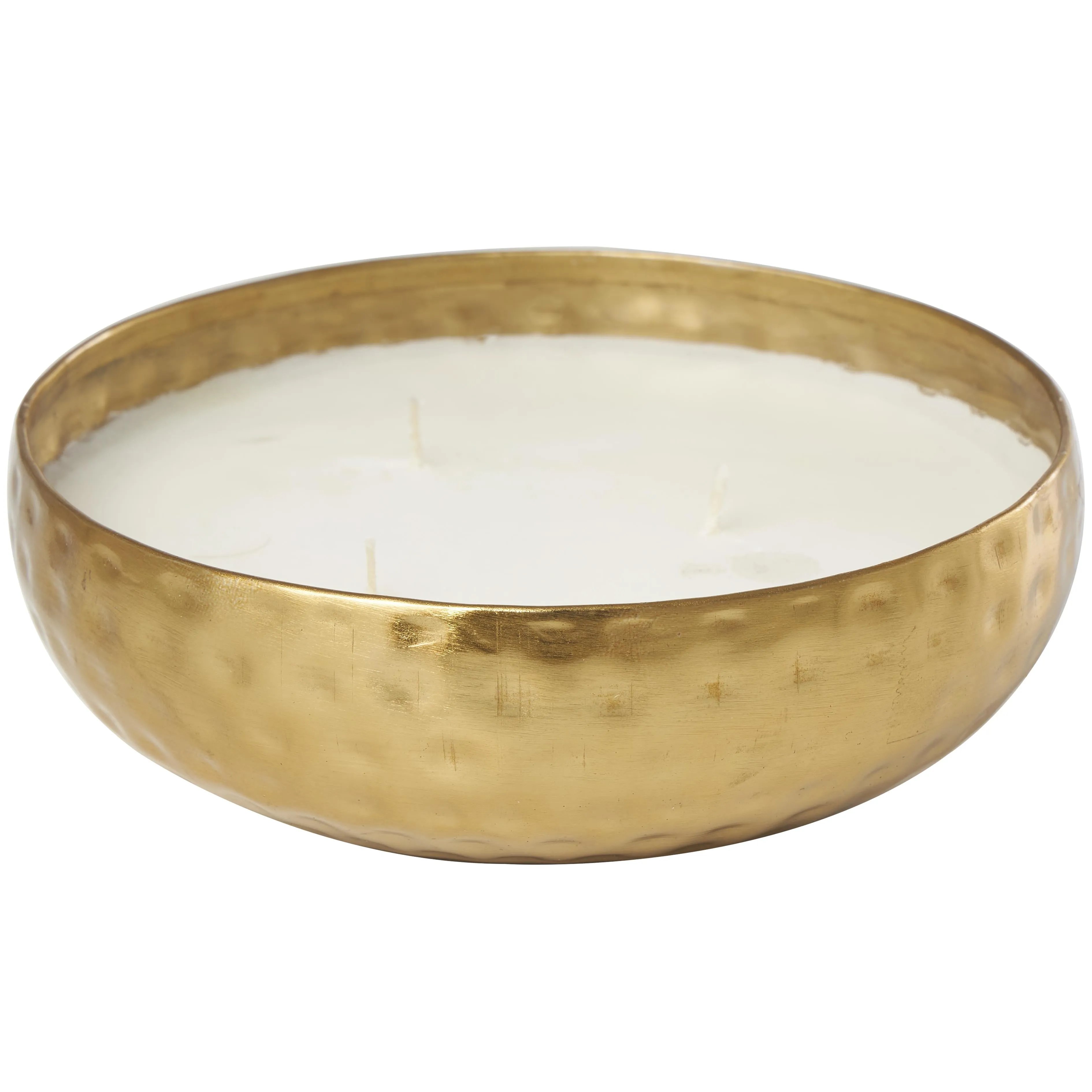 HAMMERED GOLD 3 WICK CANDLE -  MEDITERRANEAN FIG
