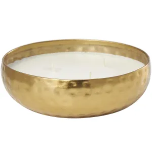 HAMMERED GOLD 3 WICK CANDLE -  MEDITERRANEAN FIG