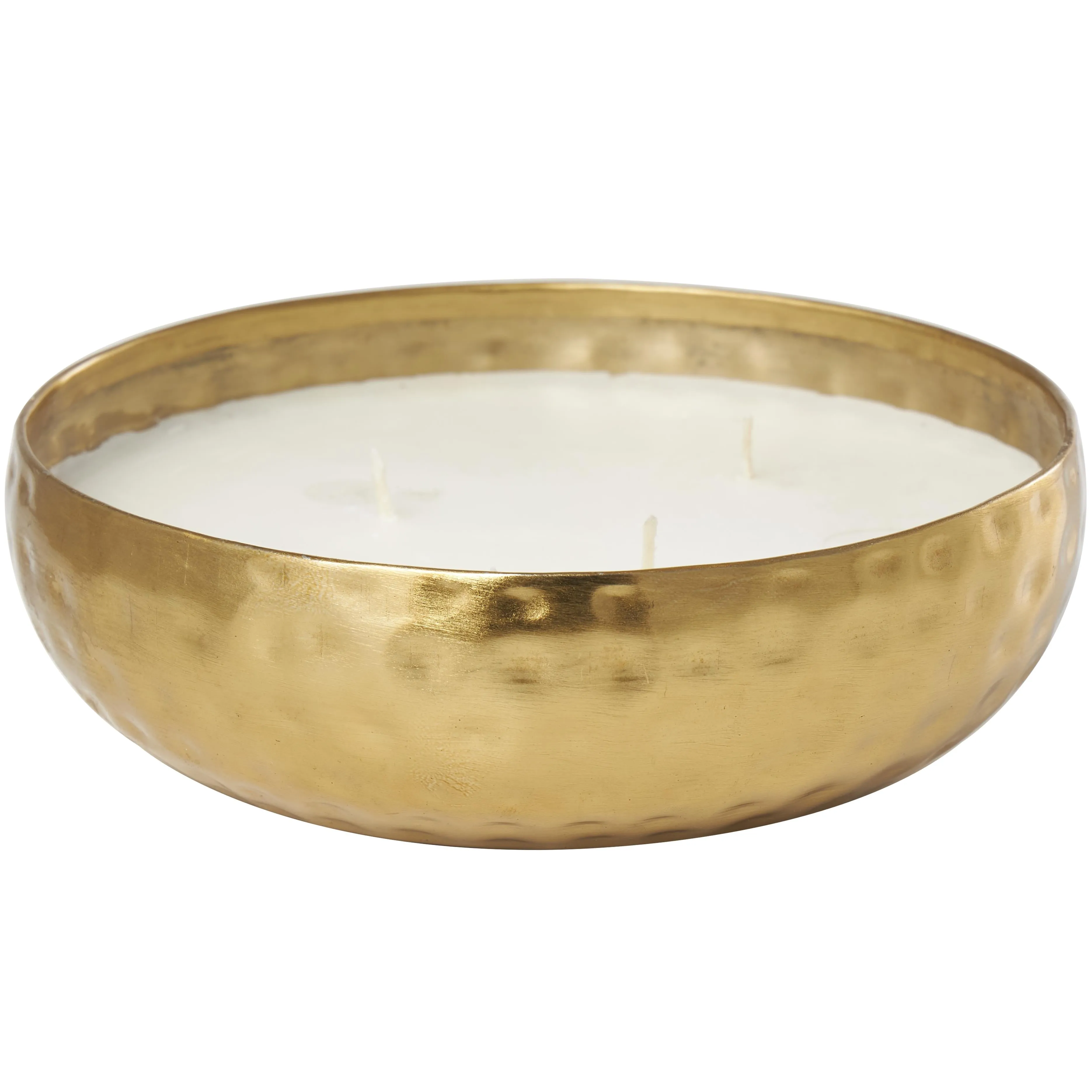HAMMERED GOLD 3 WICK CANDLE -  MEDITERRANEAN FIG
