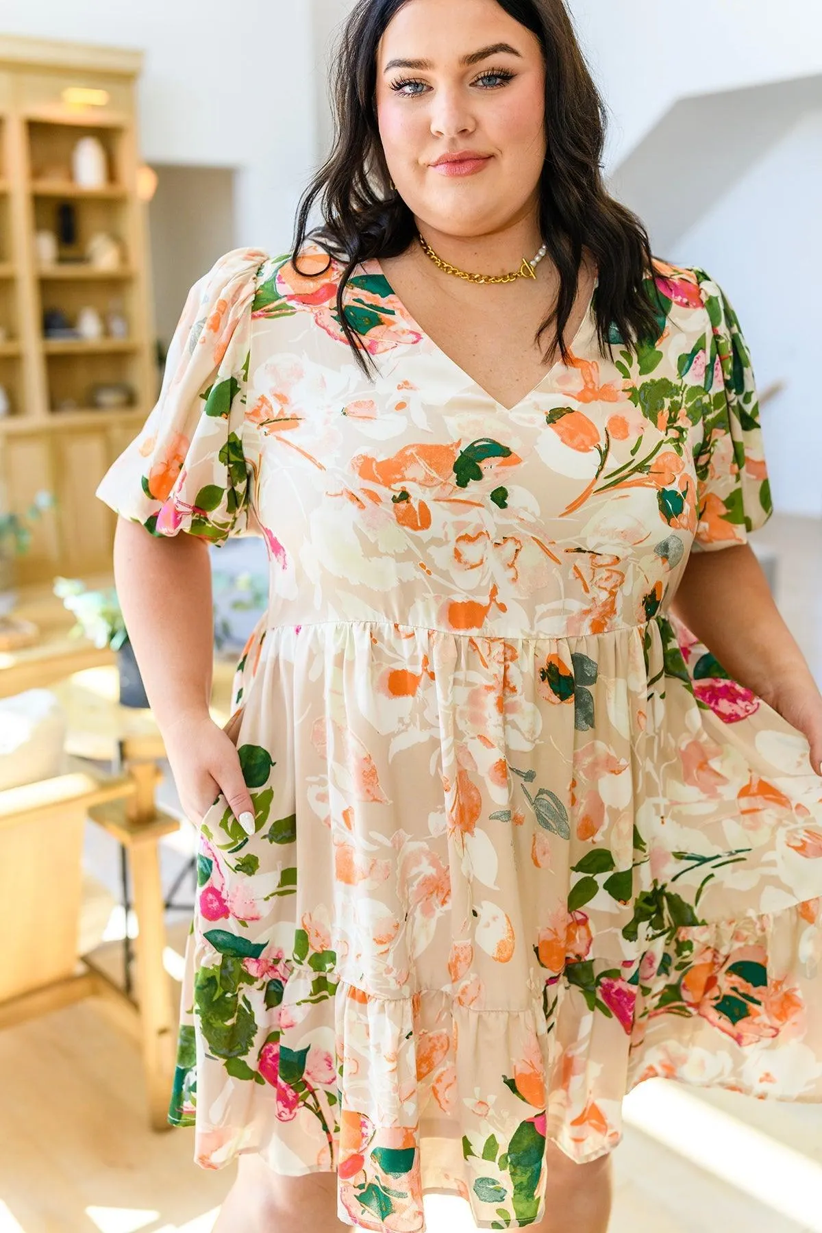 Hazel Blues® |  Delightful Surprise Floral Dress