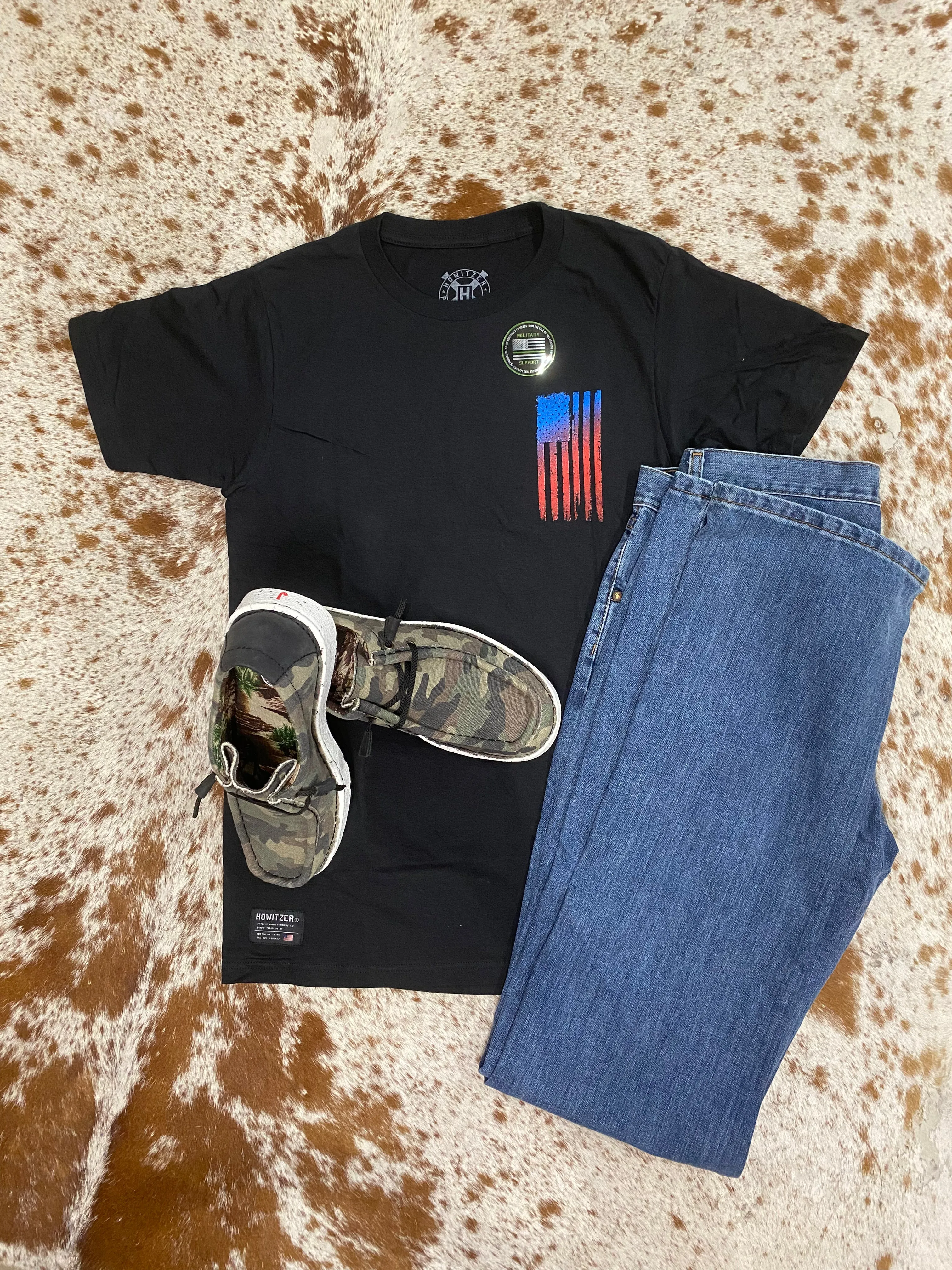 Howitzer Black Allegiance Flag Tee-Shirt