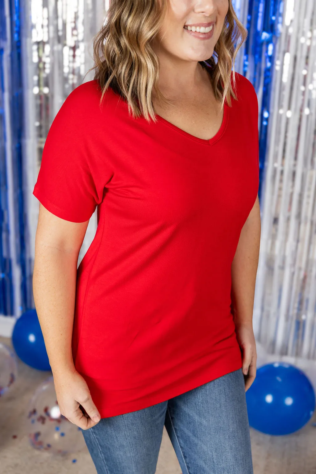IN PRODUCTION Chloe Cozy Tee - Red