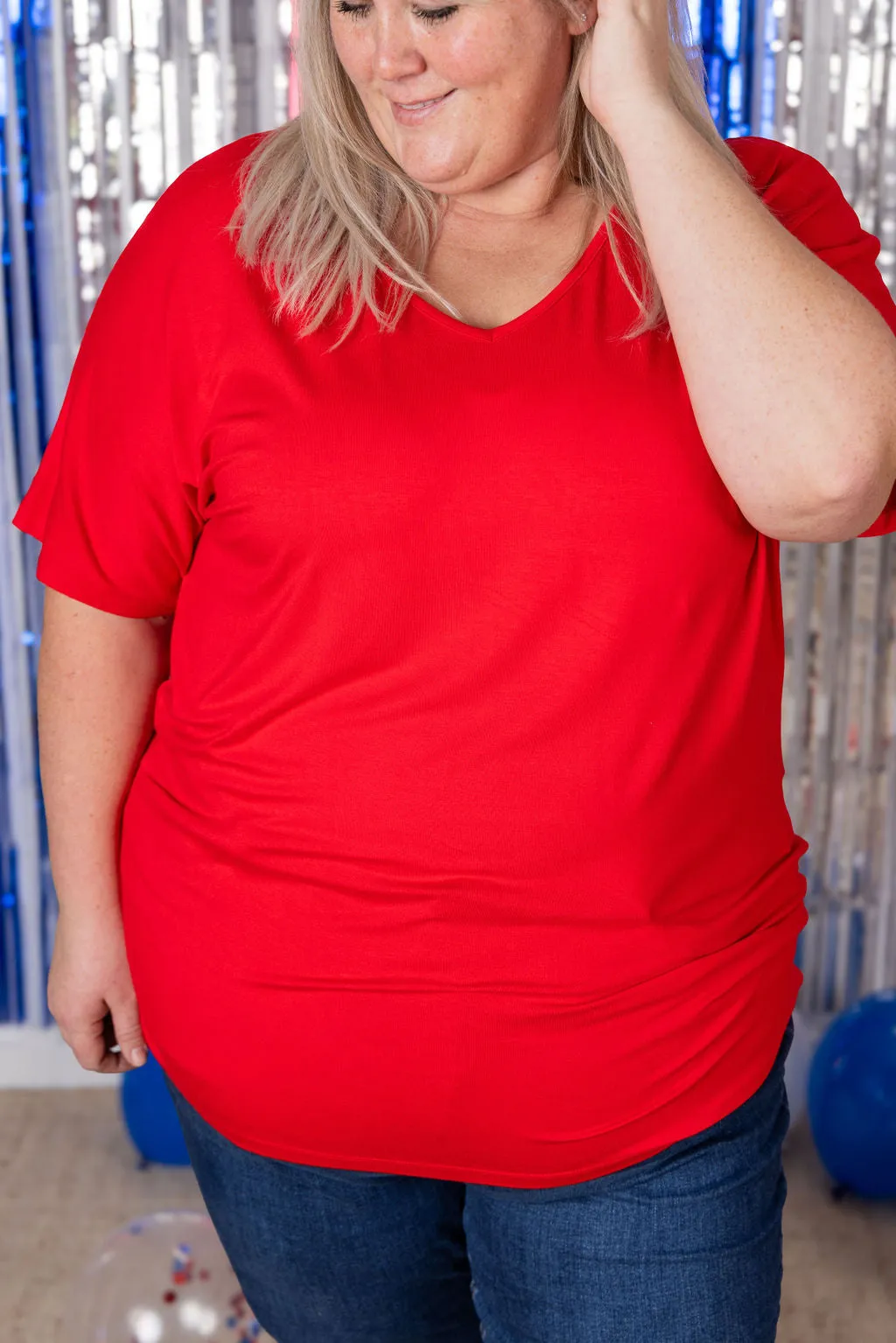 IN PRODUCTION Chloe Cozy Tee - Red