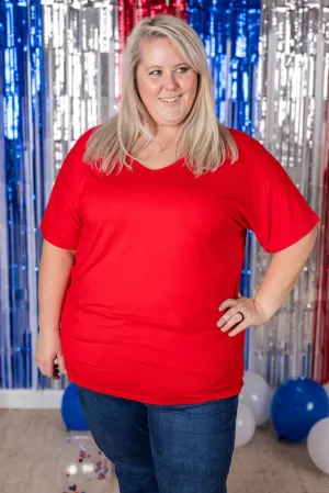 IN PRODUCTION Chloe Cozy Tee - Red